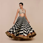 Crème Ivory Chevron Skirt Set | SATT