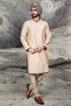 Crème Ivory Monochrome Kurta Set | BARODA