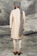 Crème Ivory Monochrome Kurta Set | BARODA