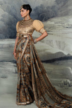 Crème Ivory - Multi-Hued Saree Set | BARODA