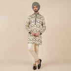 Crème Ivory Printed Kurta | CHAR