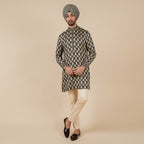 Crème Ivory Printed Kurta | CHAR