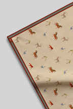 Crème Ivory Printed Pocket Square