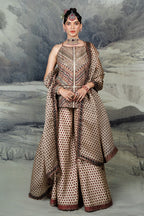 Crème Ivory - Red Sharara Set | BARODA