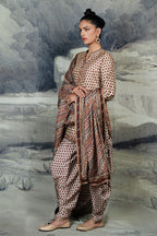 Crème Ivory - Red Tunic Set | BARODA