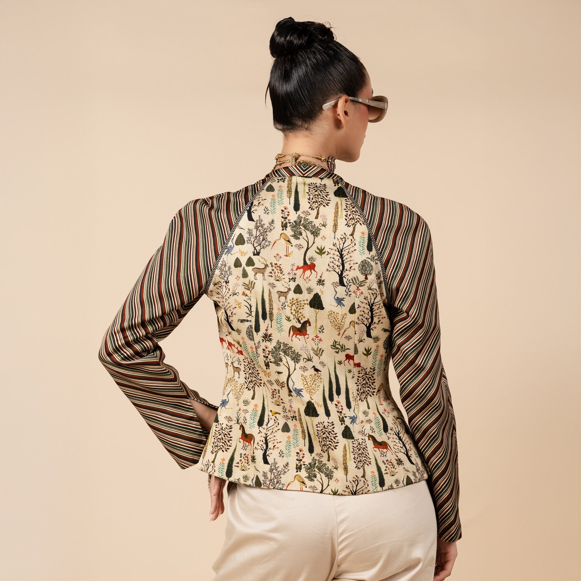 Crème- Ivory Reversible IKA Jacket | PANJ