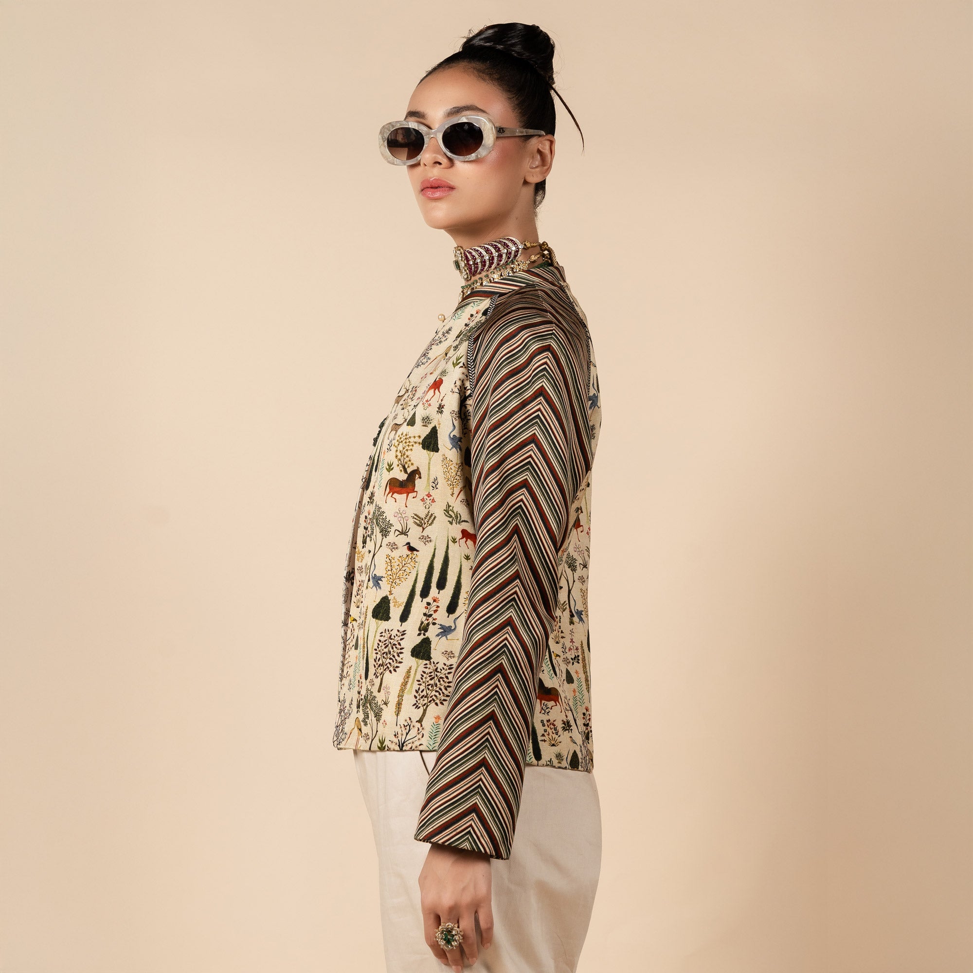 Crème- Ivory Reversible IKA Jacket | PANJ