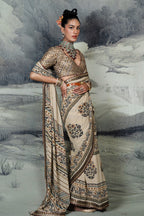 Crème Ivory Saree Set | BARODA