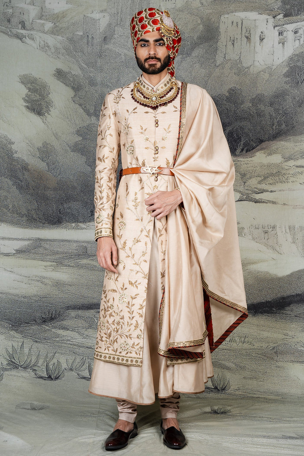 Crème Ivory Sherwani Set | BARODA