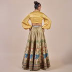 Crème Ivory  - Yellow Skirt Set | PANJ