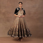 Crème Ivory - Sage Ombre Anarkali Set | EAST