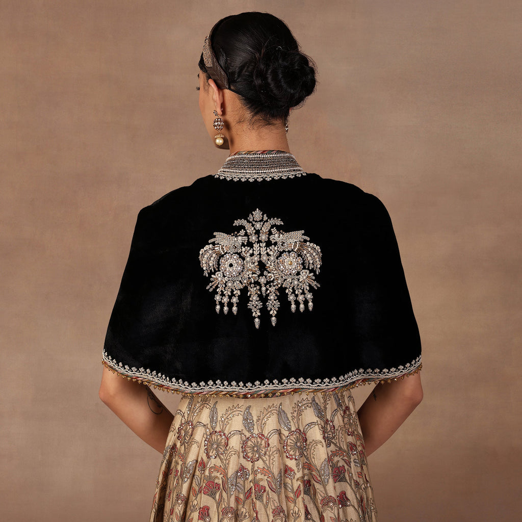 Crème Ivory - Sage Ombre Anarkali Set | EAST