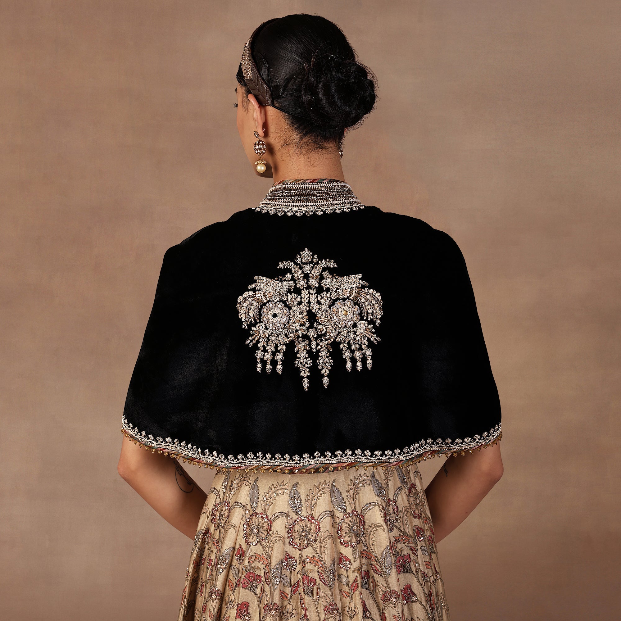 Crème Ivory - Sage Ombre Anarkali Set | EAST