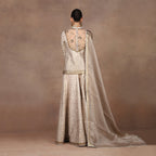 Crème Ivory Sharara Set | MURAQQA