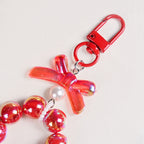 Crimson Glimmer Cute Keychain