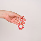 Crimson Glimmer Cute Keychain