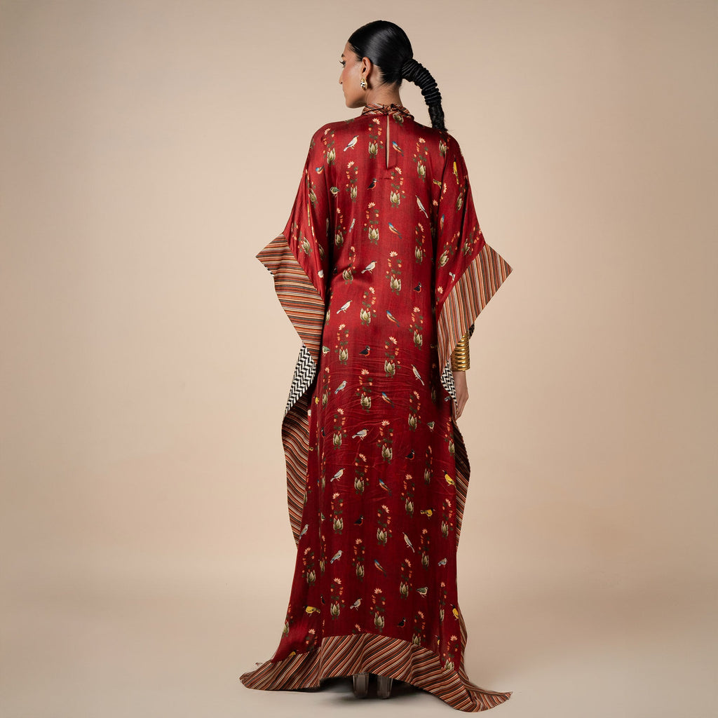 Crimson Red Kaftan  | PANJ
