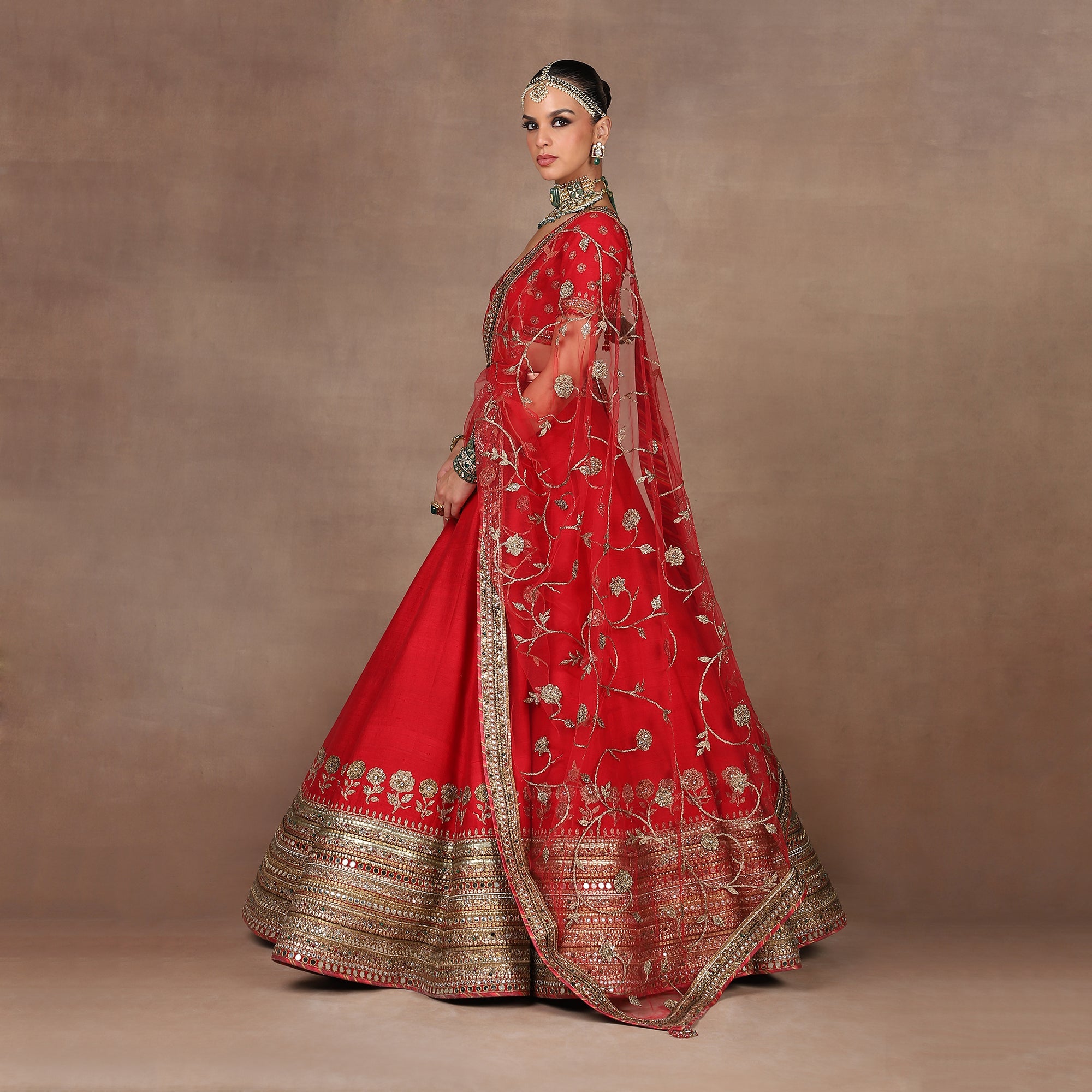 Crimson Red Lehenga Set | MURAQQA