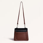 Croco Brown And Orange Handheld Bag