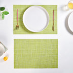 Crosshatch Green Placemat Set Of 6