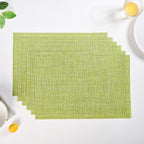 Crosshatch Green Placemat Set Of 6
