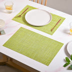 Crosshatch Green Placemat Set Of 6