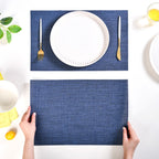 Crosshatch Midnight Blue Placemat Set Of 6