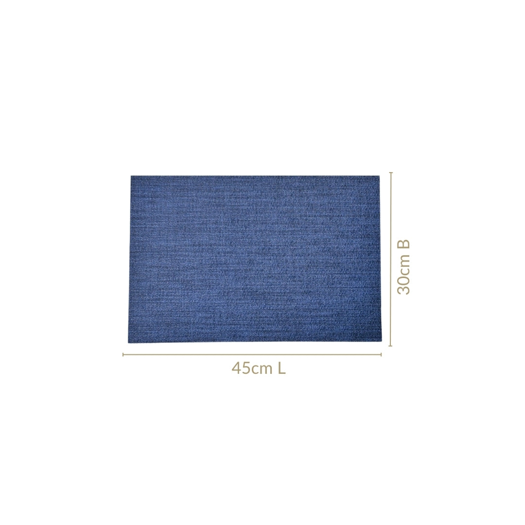 Crosshatch Midnight Blue Placemat Set Of 6
