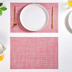 Crosshatch Red Placemat Set Of 6