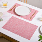Crosshatch Red Placemat Set Of 6