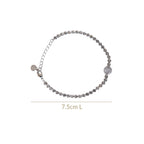 Crowned Charm Silver Chain Bracelet