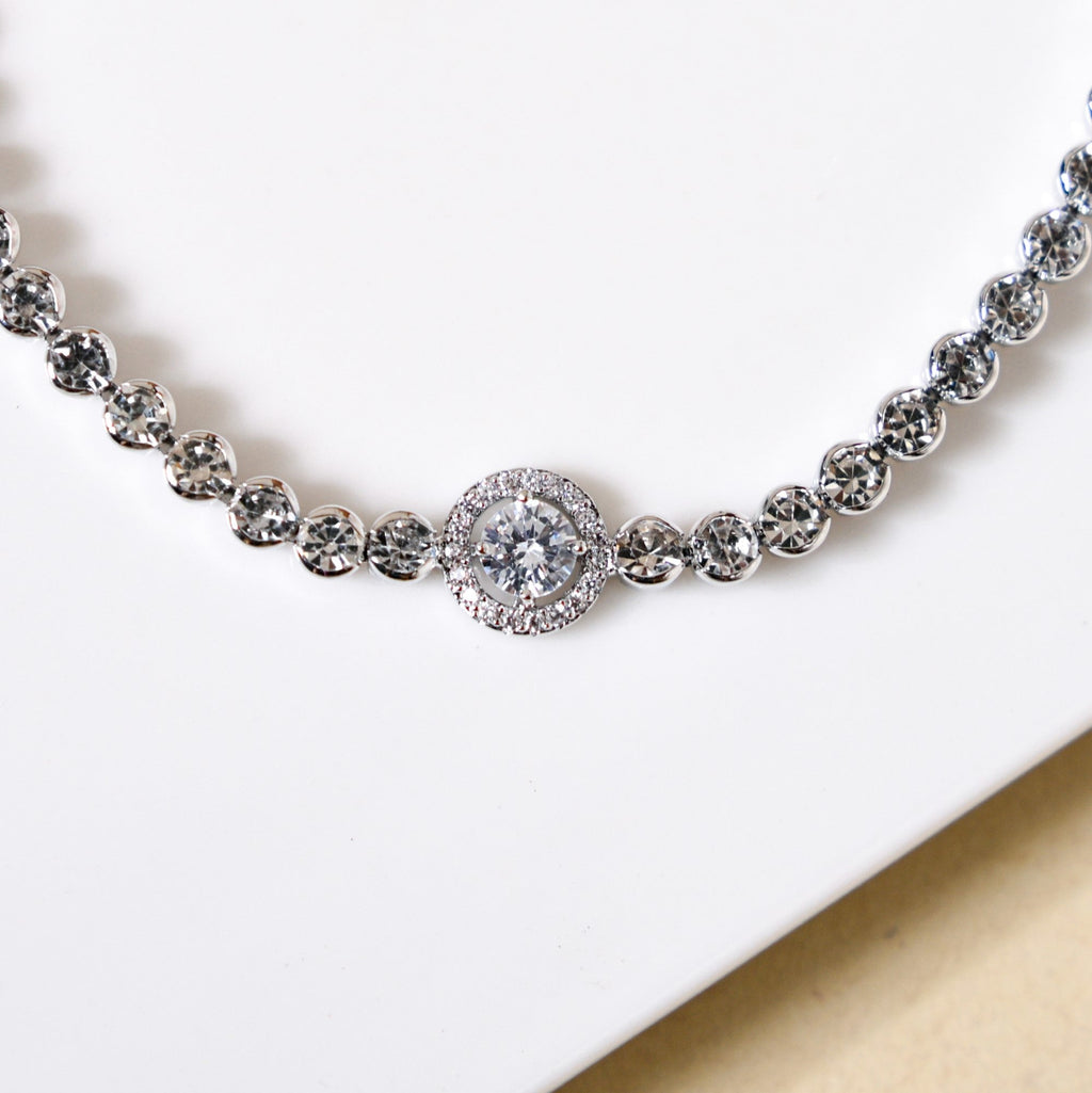 Crowned Charm Silver Chain Bracelet