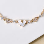 Crystal Heart Chain Bracelet