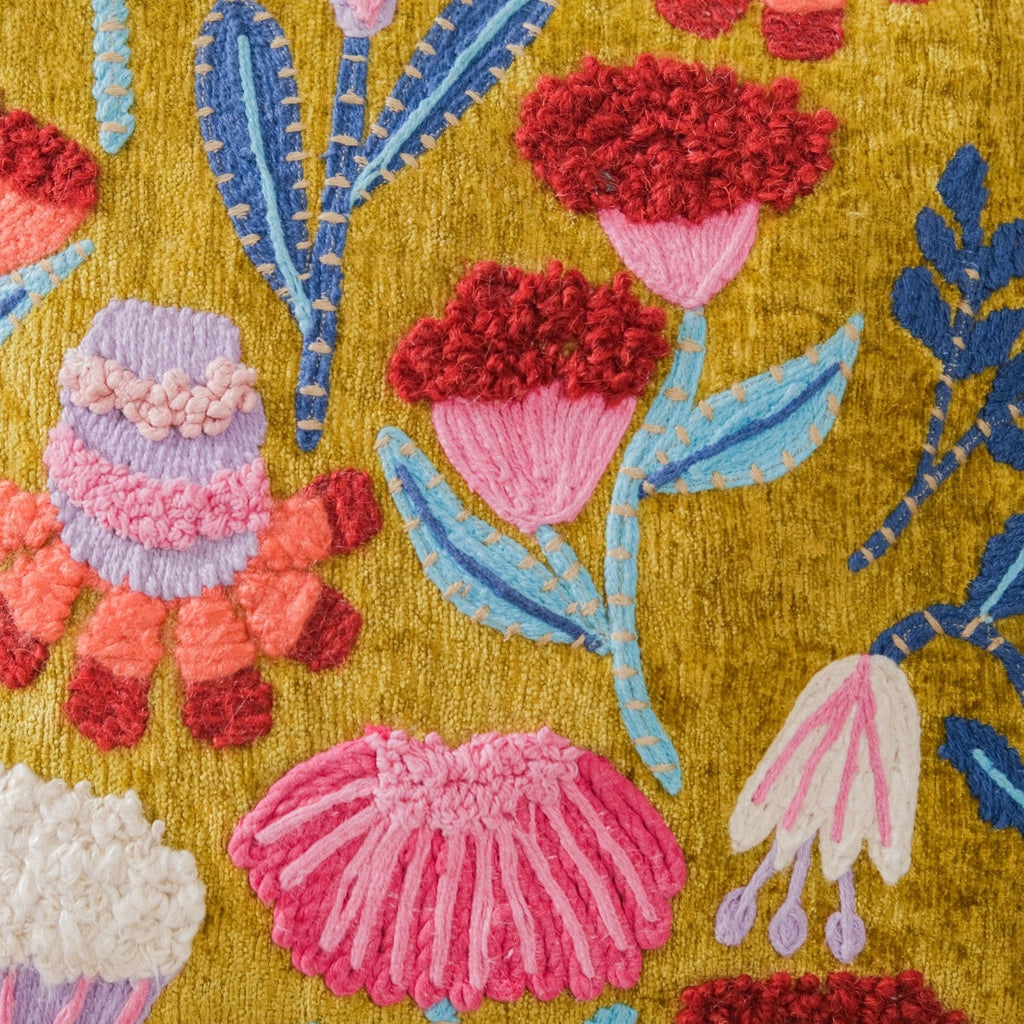 Decorative Tufted Springtime Cushion Cover 16x16 Inch