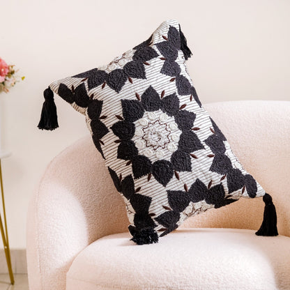 Embroidered Pattern Throw Cushion Cover 20x14 Inch