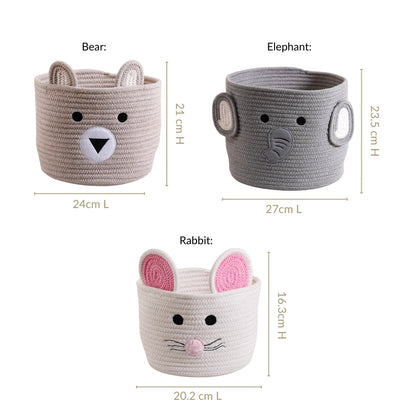Animal Storage Baskets Set Of 3