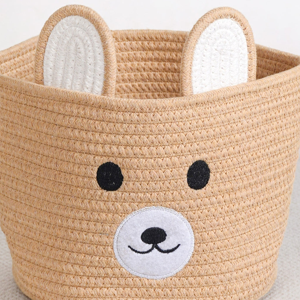 Brown Bear Basket For Kids Room 19cm
