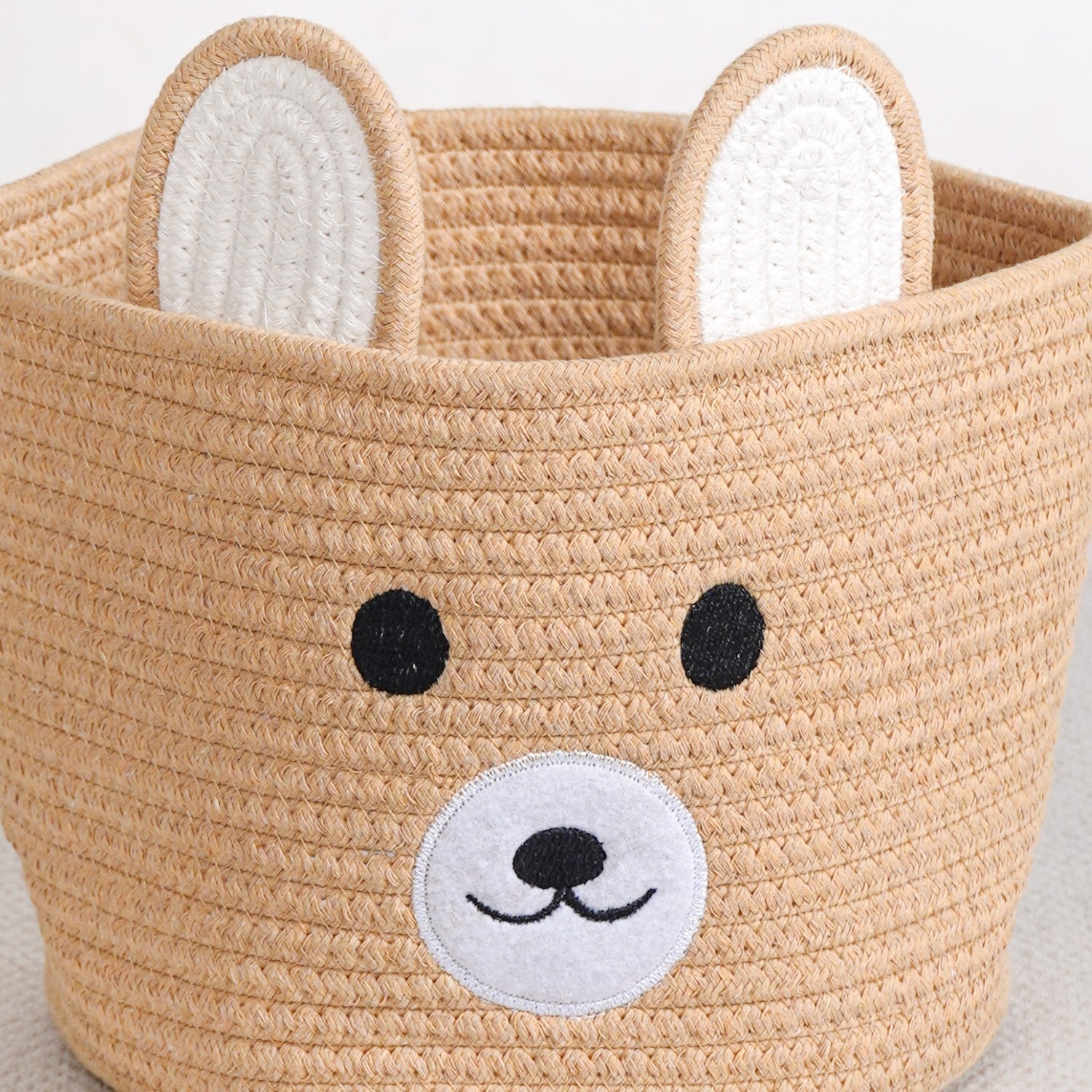 Brown Bear Basket For Kids Room 19cm