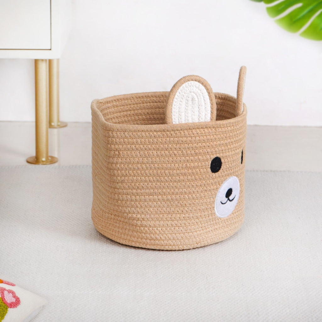 Brown Bear Basket For Kids Room 19cm