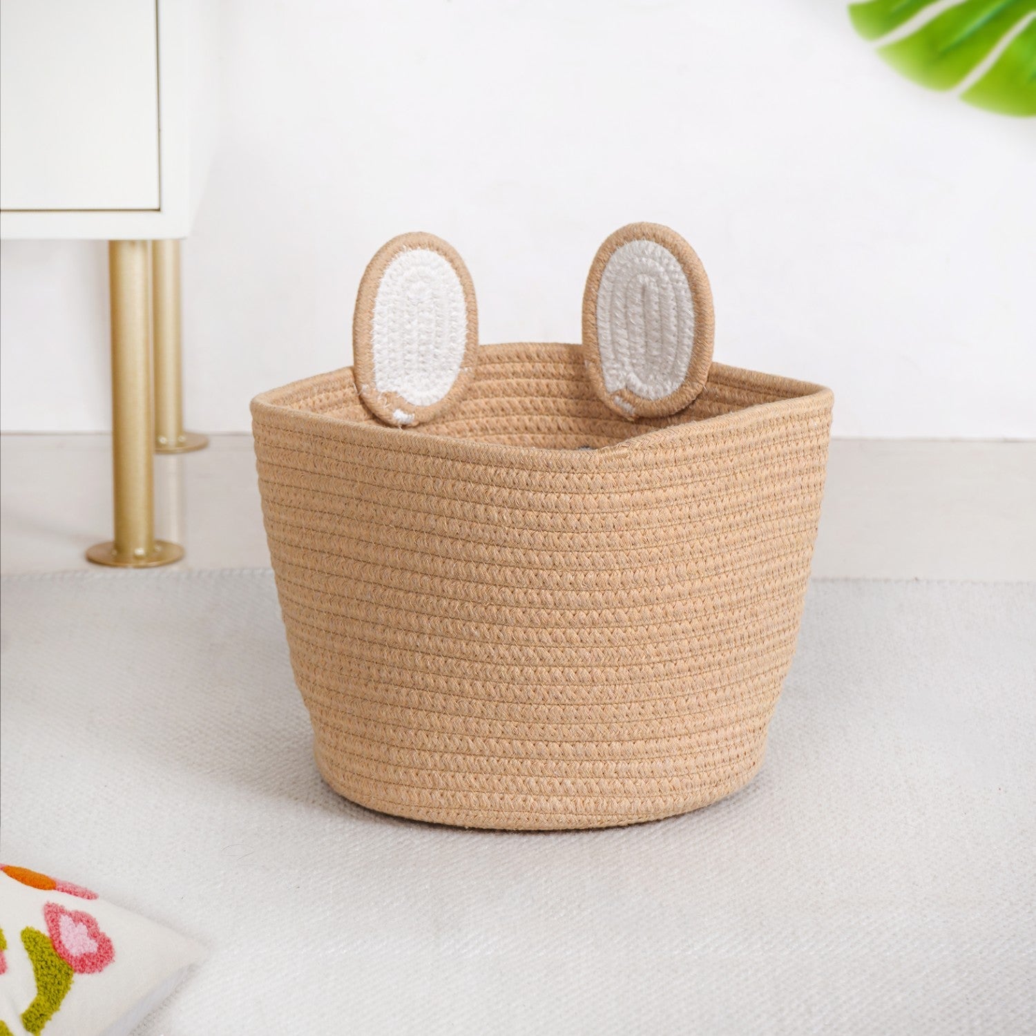 Brown Bear Basket For Kids Room 19cm