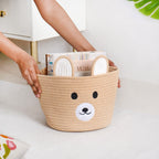 Brown Bear Basket For Kids Room 19cm