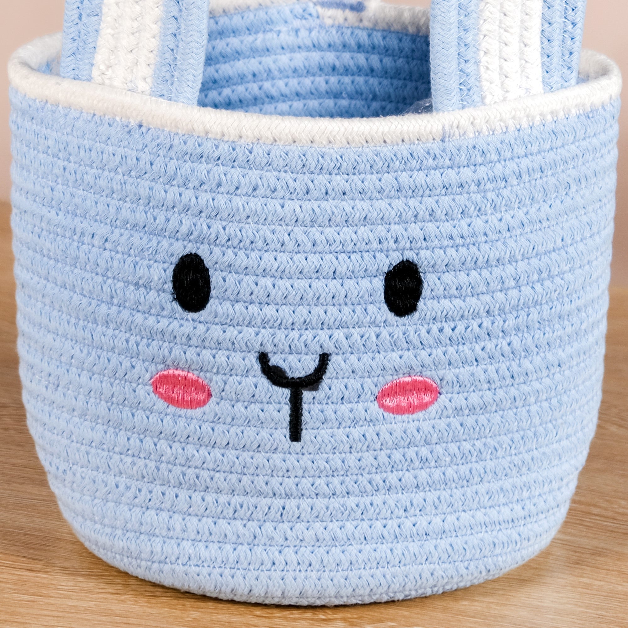 Blue Bunny Cotton Basket 17cm