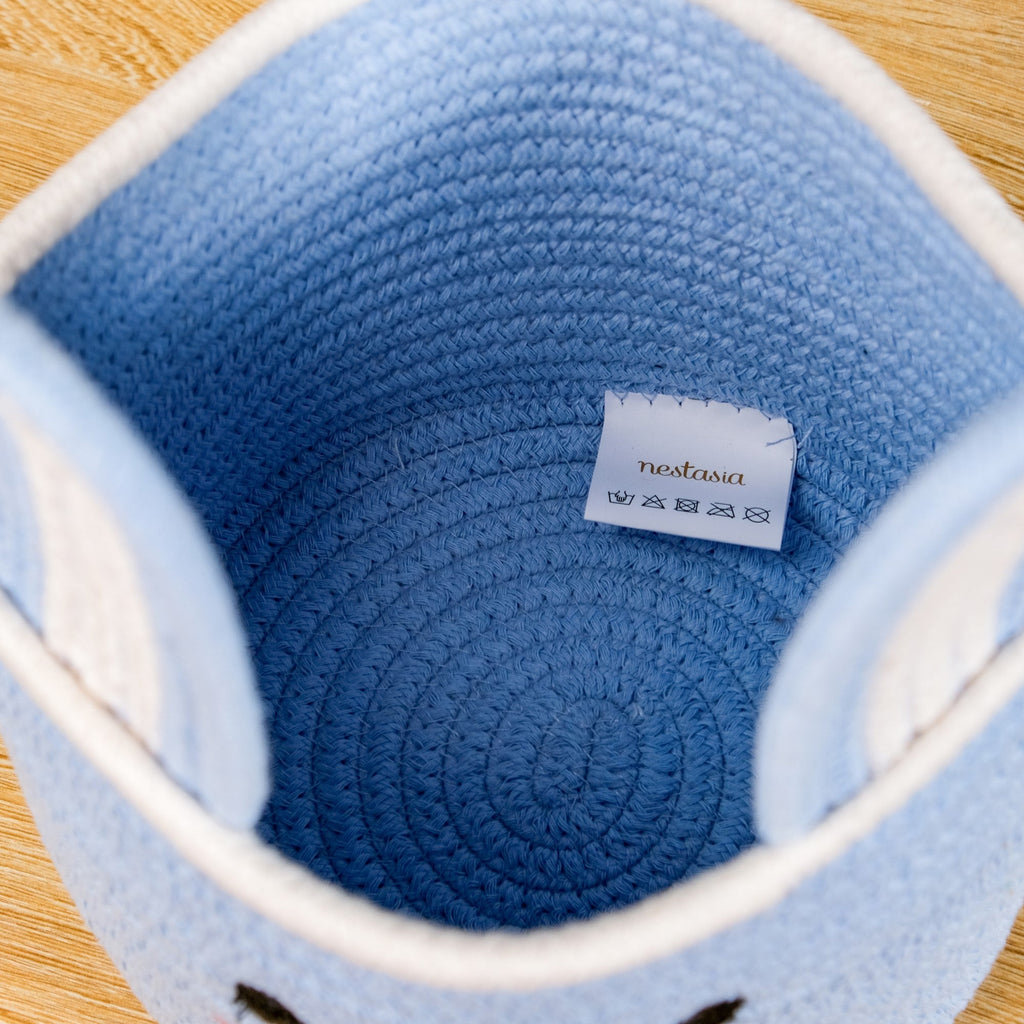 Blue Bunny Cotton Basket 17cm