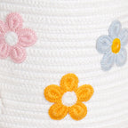 Flower Basket With Pink Handles 19cm