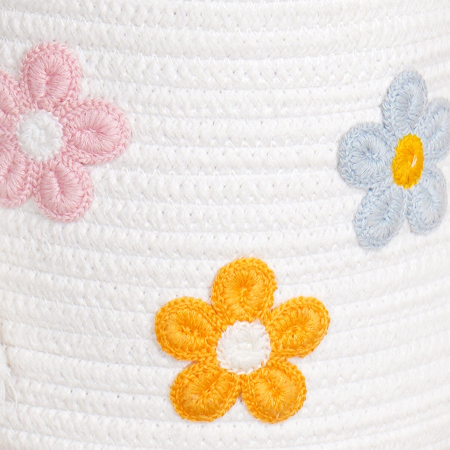 Flower Basket With Pink Handles 19cm