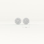 Dazzling Halo Stud Earrings