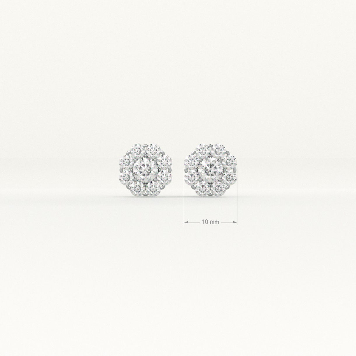 Dazzling Halo Stud Earrings