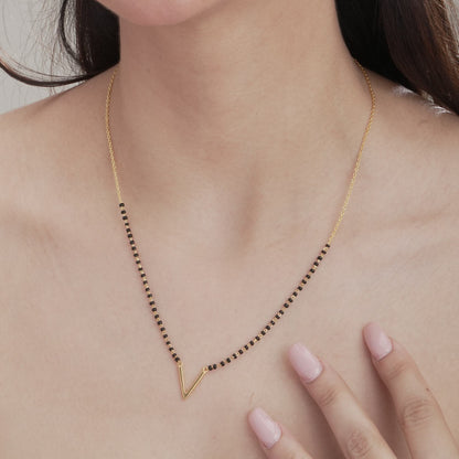 V-Shaped Gold Mangalsutra