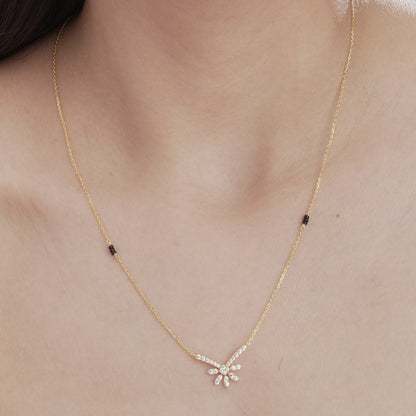 Yatee Diamond Mangalsutra  | BIS Hallmarked | 18k Gold Vermeil
