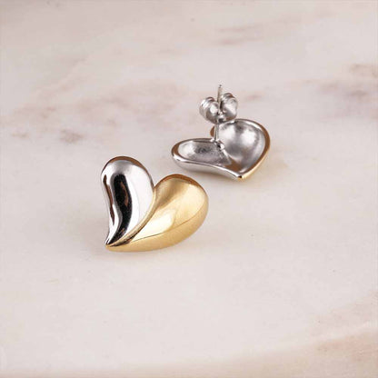 Split Heart Earrings